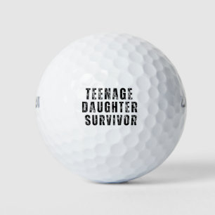 Teenage Daughter Survivor Funny Vintage Golf Balls