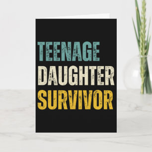 Teenage Daughter Survivor Vintage Card