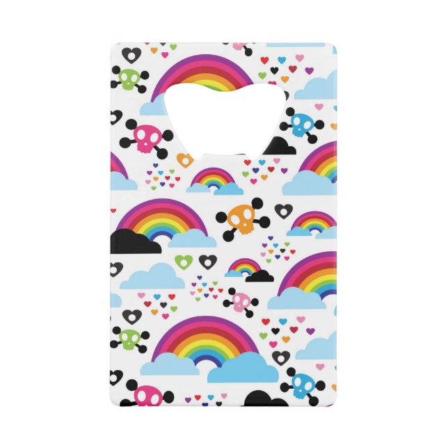 Teenage emo rainbow skull background (Front)