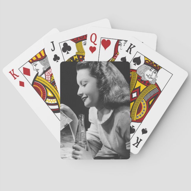 Teenage Girl Playing Cards (Back)