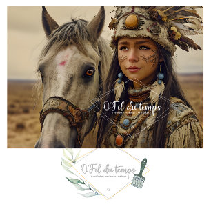 Teenage Girl With Horse Cinematic Fantasy Portrait Tissue Paper