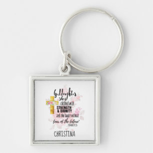 Teenage Goddaughter Gift Personalised Proverb Key Ring