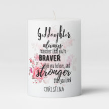 Teenage GODDAUGHTER Motivational Quote Floral