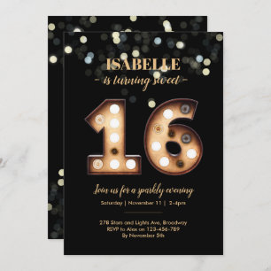 Teenage Sweet 16th birthday invitation