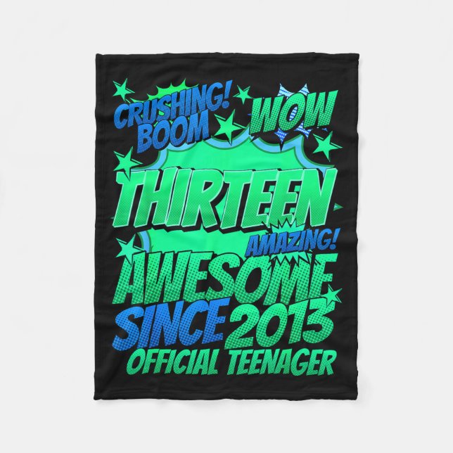 Teenager 13 Year Old For Boys 13 Year Old Boy  Fleece Blanket (Front)