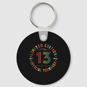 Teenager 13 Year Old Vintage 13th Birthday Key Ring