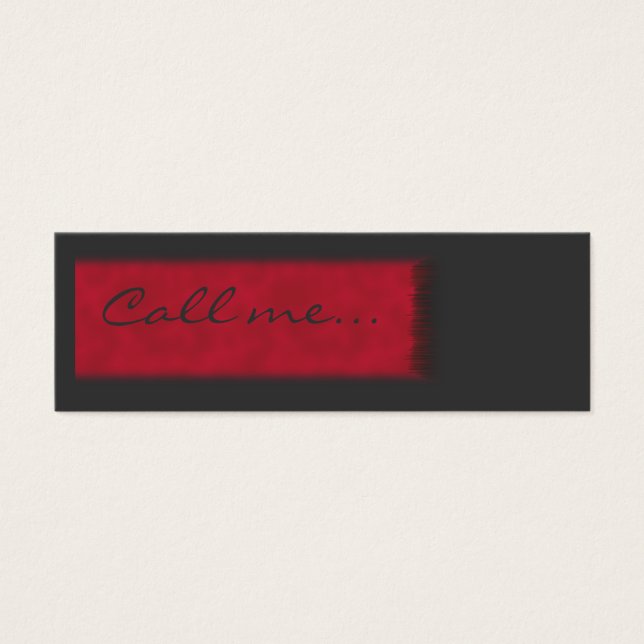 Teenager Call me Card (Front)