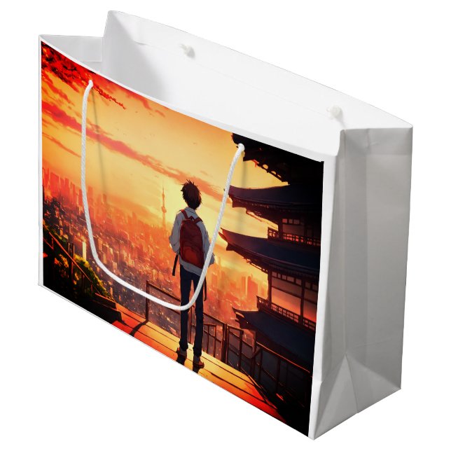  teenager school boy discovering  gift bag (Front Angled)