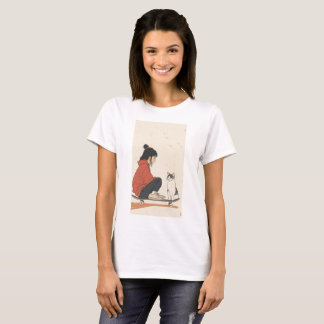 Teenager sitting on his skateboard LOFI T-Shirt