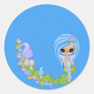 Teensy Fae Cute Faery Classic Round Sticker