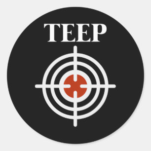 Teep Target Bullseye Muay Thai Kick Boxing Mma Fig Classic Round Sticker