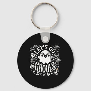 Tees Halloween Lets Go Ghouls Ghost Toddler Women Key Ring