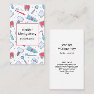 Teeth and Tools Dental Pattern Business Card