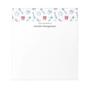 Teeth and Tools Dental Pattern Notepad