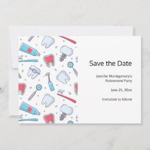 Teeth and Tools Dental Pattern Save The Date