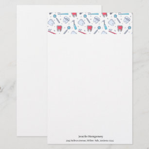 Teeth and Tools Dental Pattern Stationery