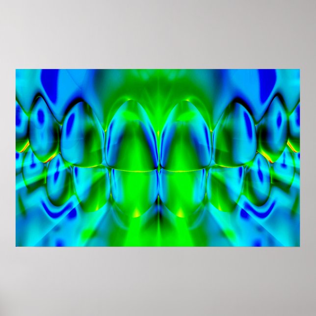 Teeth Bite Dentist Bright Colour Gradient Poster (Front)