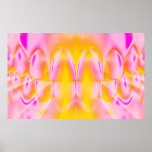 Teeth Bite Dentist Orthodontist Pink Poster