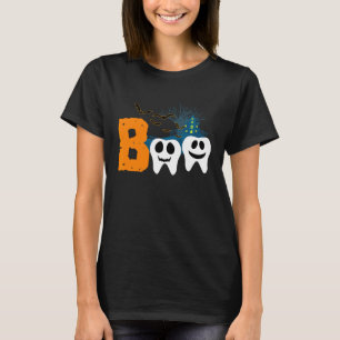 Teeth Boo Halloween Costumes Dentis For Women T-Shirt