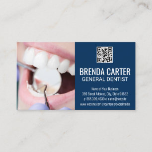 Teeth Cleaning   QR Scan Code Business Card