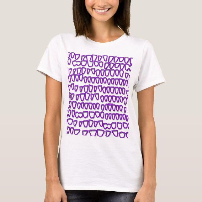Teeth Dentist Dentistry Orthodontist purple NEON T-Shirt (Front)