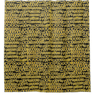 Teeth Dentist Dentistry Orthodontist yellow NEON Shower Curtain