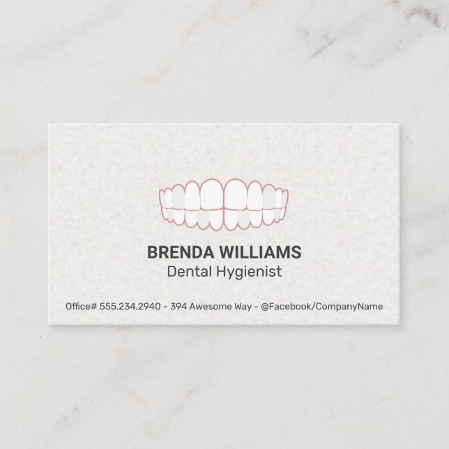 Teeth Icon | Dental Business Card (Front)