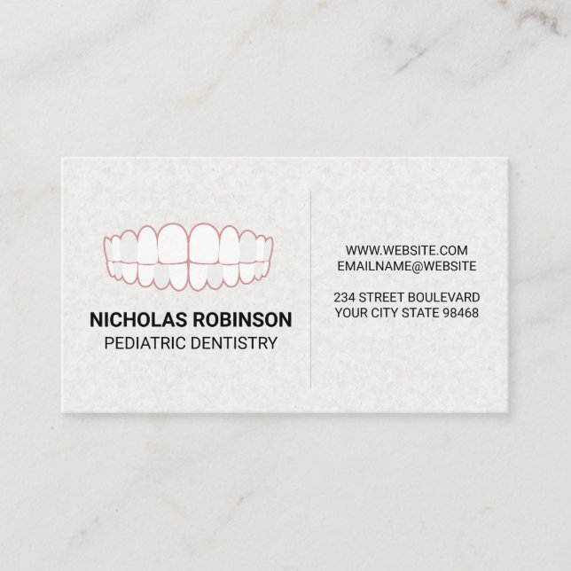 Teeth Icon | Dentistry Business Card (Front)