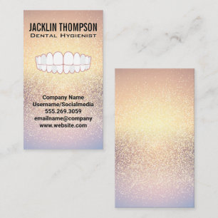 Teeth Logo Shimmer Background Business Card