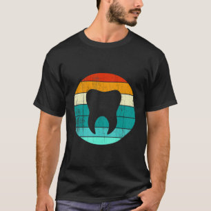 Teeth Retro Vintage Colour Dental Hygienist Gift F T-Shirt