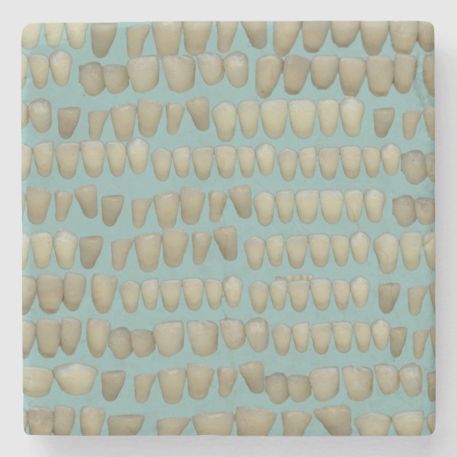 Teeth rotten teeth Dentist Dentistry Orthodontist Stone Coaster (Front)