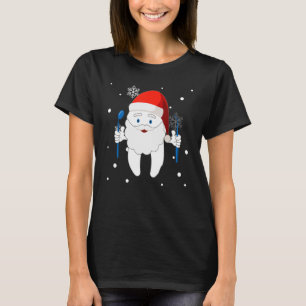 Teeth Santa Claus Snow Christmas Dental For Dentis T-Shirt