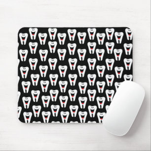 Teeth Smiles, Dentist Black  Mouse Pad! Mouse Pad