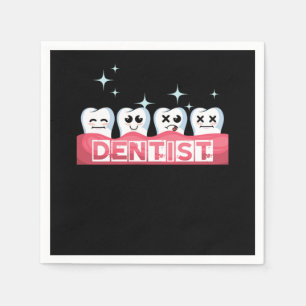 Teeth Tooth Doctor Dentist Dentistry Medicine Gift Napkin
