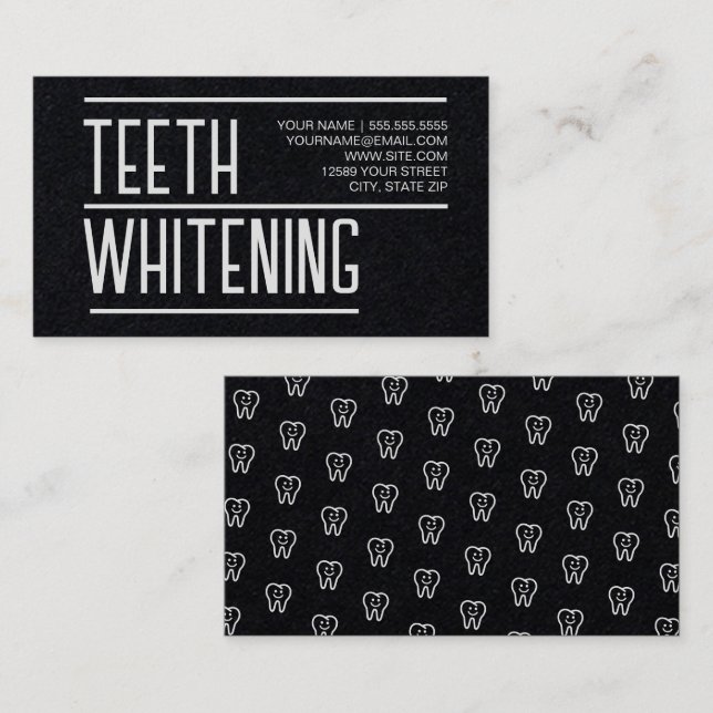 Teeth Whitening Dental Business Card (Front/Back)