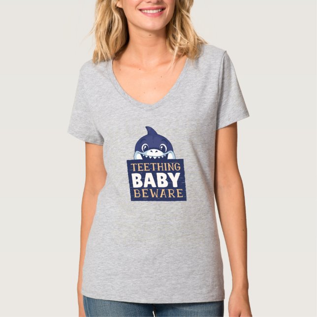 Teething Baby Shark T-Shirt (Front)