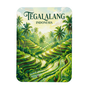 Tegalalang Rice Terrace Indonesia Magnet
