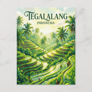 Tegalalang Rice Terrace Indonesia Postcard