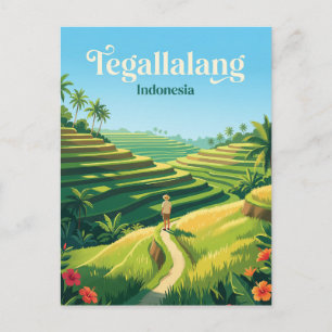 Tegallalang Rice Terraces Indonesia Postcard