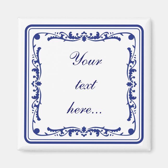 Tegeltje, little Dutch tile Magnet (Front)