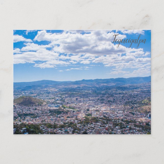 Tegucigalpa, Honduras Cityscape Postcard (Front)