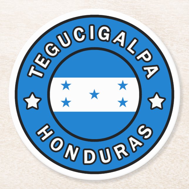 Tegucigalpa Honduras Round Paper Coaster (Front)