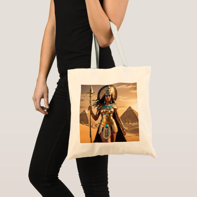 Tegyptian warrior goddess of the sands tote bag (Front (Product))