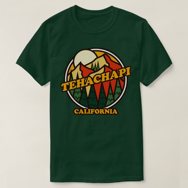 Tehachapi California Mountain Hiking TShirt (Design Front)