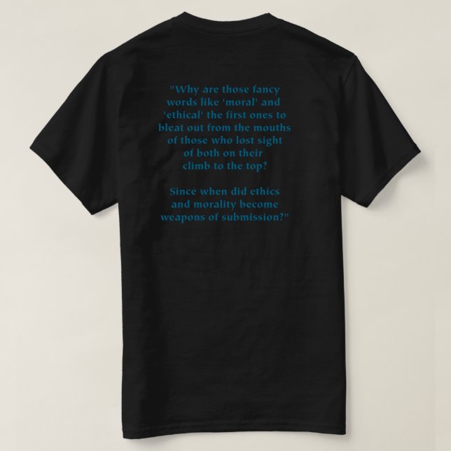 Tehol/Bugg 2020 Ethics & Morality T-Shirt (Design Back)
