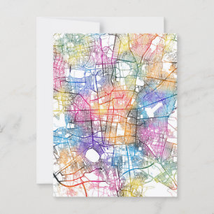 Tehran Iran City Map Postcard
