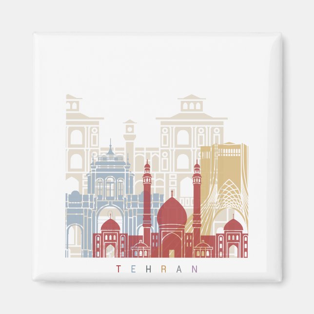 Tehran skyline poster magnet (Front)