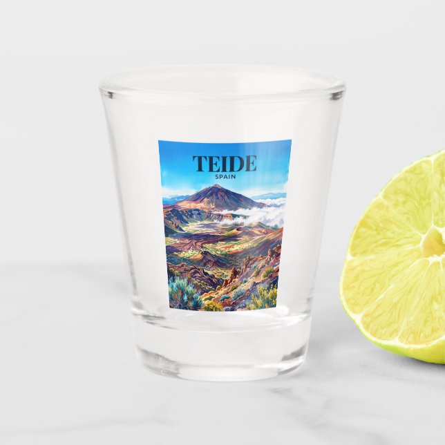 Teide National Park Spain Shot Glass (Front)