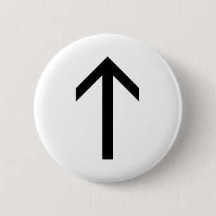 TEIWAZ RUNE 6 CM ROUND BADGE