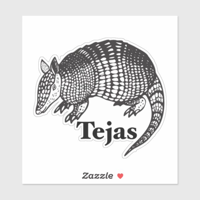 Tejas Armadillo Sticker (Sheet)